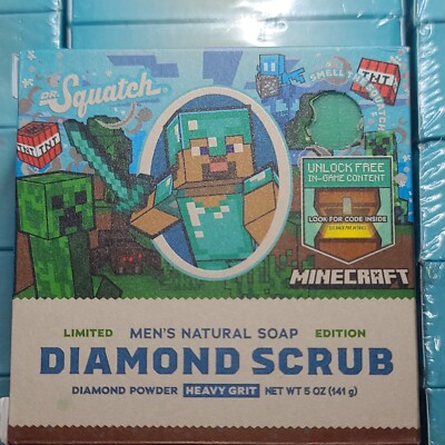 Dr. Squatch Diamond Scrub Minecraft Limited Edition Soap Heavy Grit