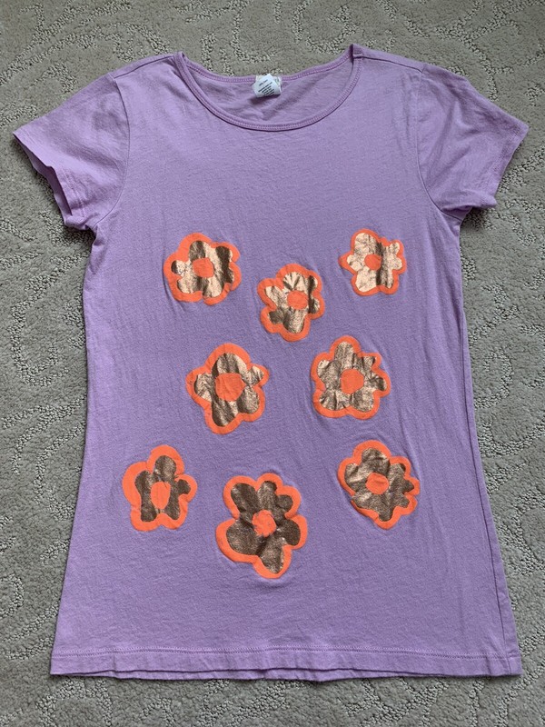 EUC Girl’s J.Crew Foil Flowers Keepsake Tee - Size 14