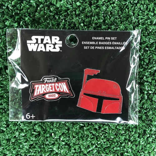 Funko Boba Fett Mandalorian Red Enamel Pin Set Target Con 2022 Disney Star Wars