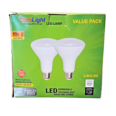 OPTOLIGHT LED Lamp Value Pack 2-Bulbs 65w Soft White (BUY 3 GET 1 FREE)