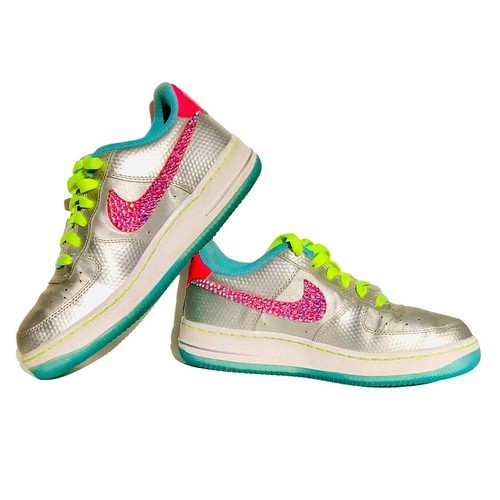 AF1 Nike Air Force 1 Mujeres Zapatos Tenis Gemas Rosa 6 hágalo usted mismo  personalizado con cristales de Swarovski | eBay