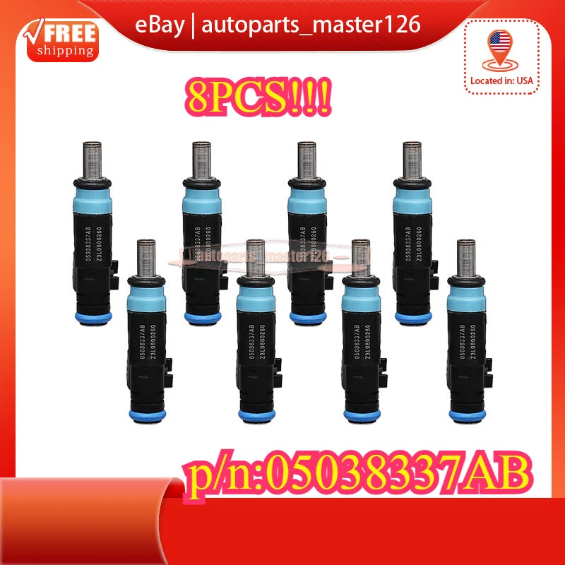 Inyectores de combustible 8 piezas 05038337AB para Dodge Charger Jeep Grand Cherokee 2012-2021 Foto 2 de 4