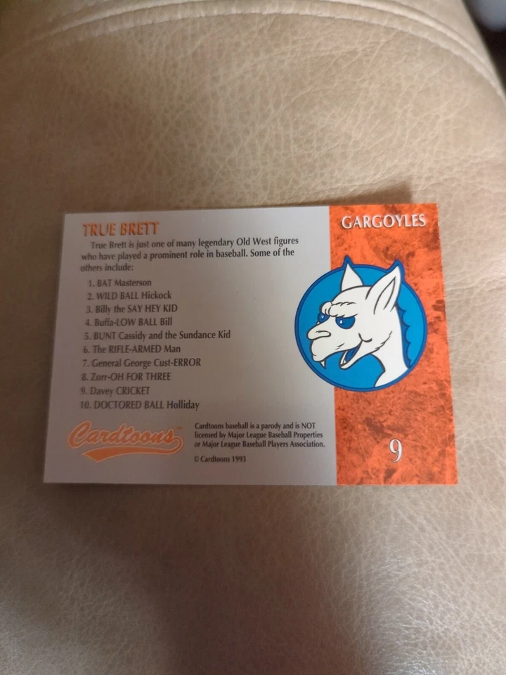 1993-95 Cardtoons George Brett True Brett #9 HOF - Image 2 of 2