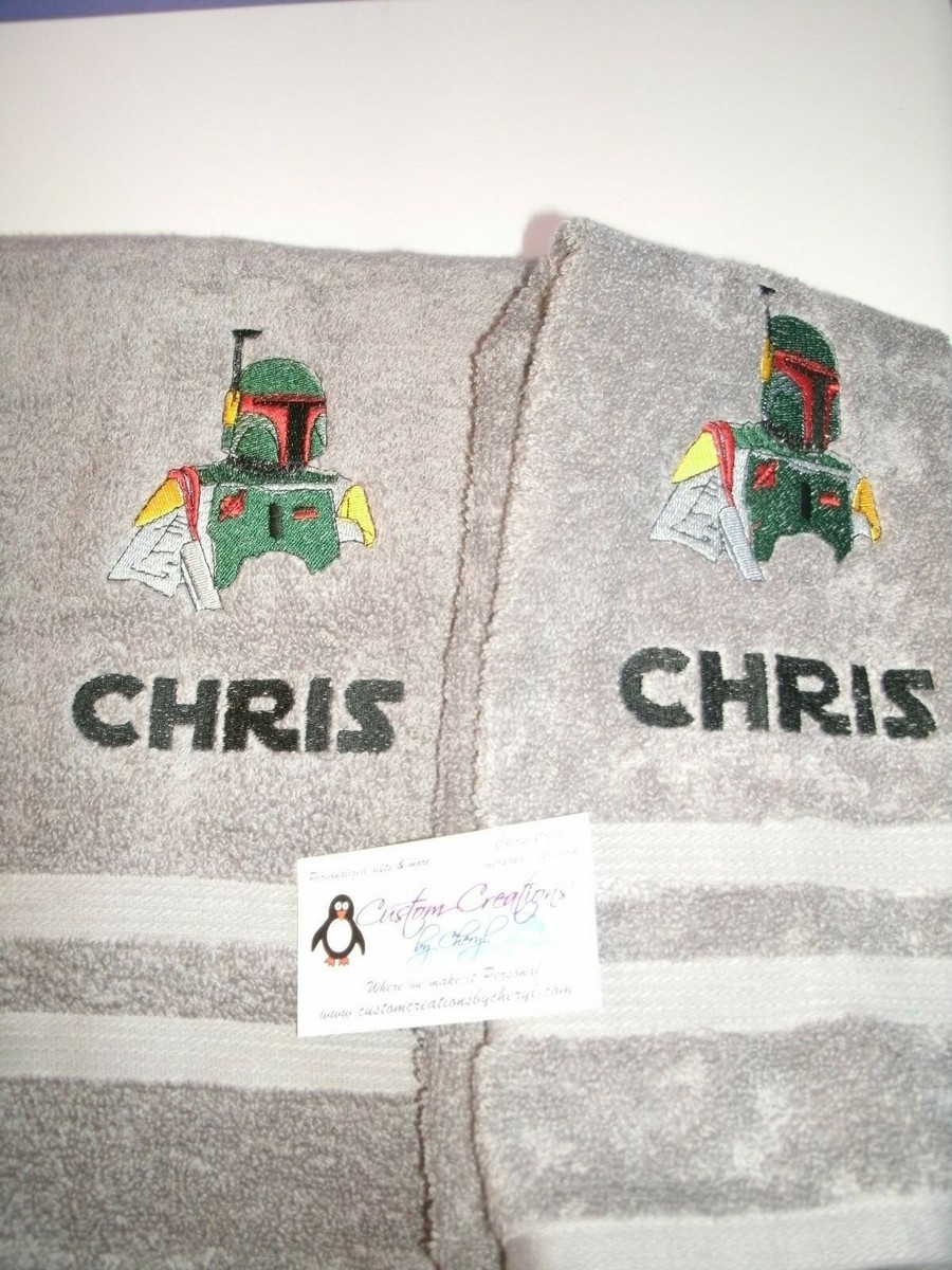 Star Wars Boba Fett Personalized Dish Kitchen Hand Towels ANY