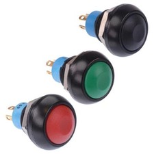 Black Red Green IPR5SAD APEM Momentary 12mm Push Button Switch SPDT IP67