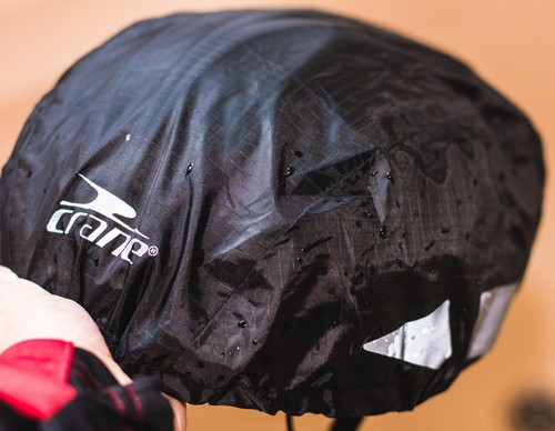 Crane High Visibility Waterproof Bike Bicycle Cycle Helmet Rain Cover BLACK 717 - Picture 2 of 3