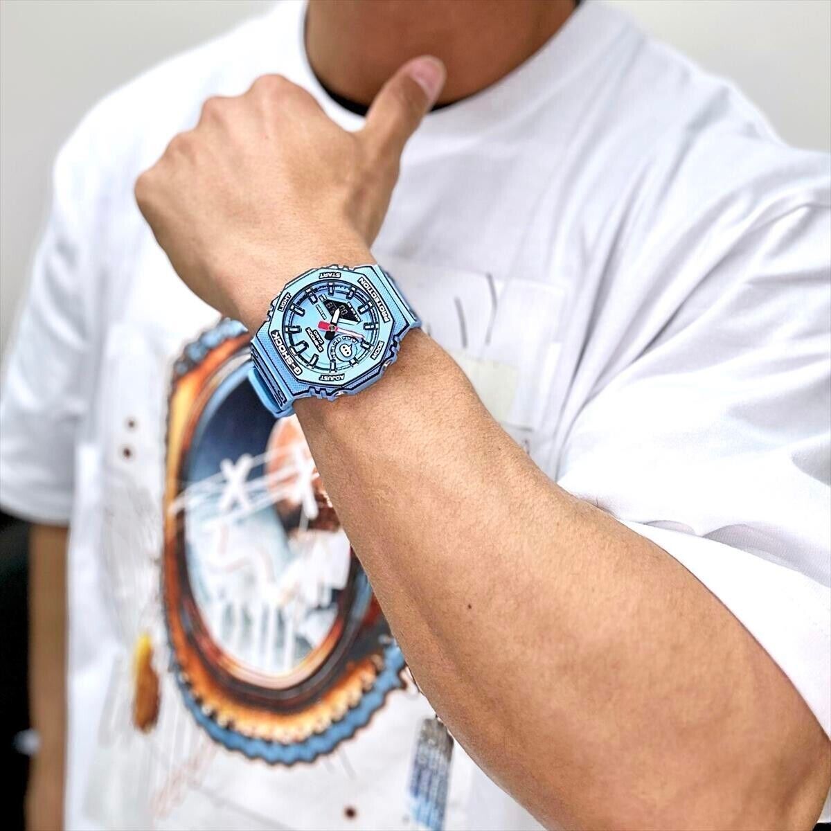 Casio GA-2100 G-SHOCK MANGA THEME GA-2100MNG-2AJR Blue 2024 Casio GA-2100 G-SHOCK MANGA THEME GA-2100MNG-2AJR Blue 2024