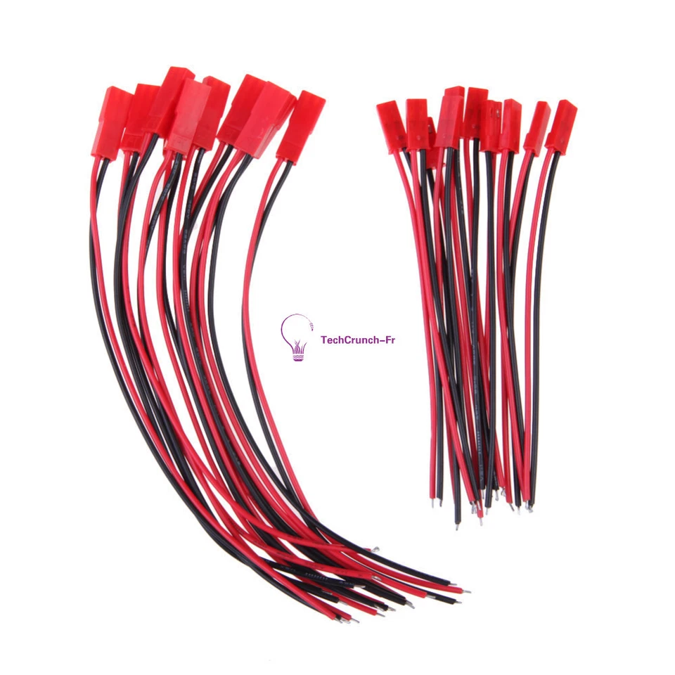 5/10/20Pairs 100mm JST Connector Plug Cable Line Male+Female F RC Lipo Battery