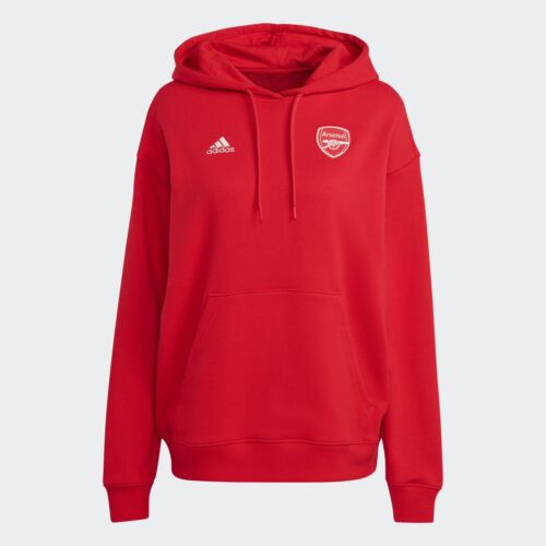 New adidas Arsenal F.C. Women’s Oversized Hoodie HZ2052 Better Scarlet Red - M - Picture 1 of 20