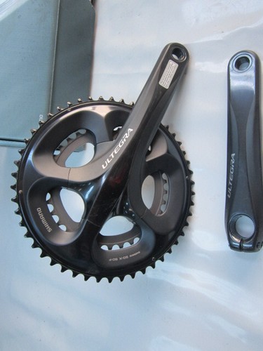 Shimano Ultegra 172.5 34/50 rings crankset NEW glossy grey - Picture 4 of 5