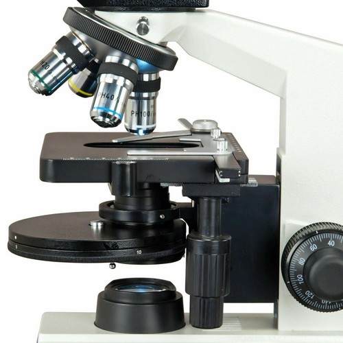 OMAX 40X-2500X 5MP USB3 Phase Contrast Trinocular LED Microscope+Aluminum Case - Picture 7 of 7