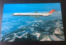 SWISSAIR Airlines Postcard - MD-81 McDonnell Douglas Aircraft - Unposted