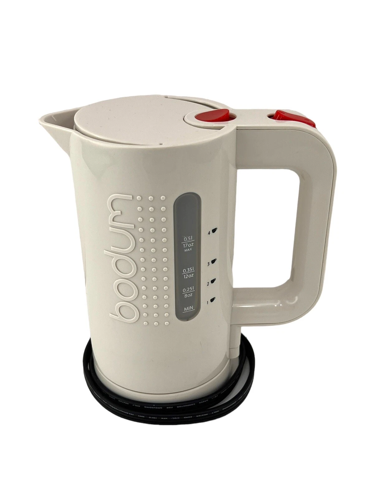 Bodum Bistro Electric Water Kettle Plastic 17 Ounce .5 Liter White 11451