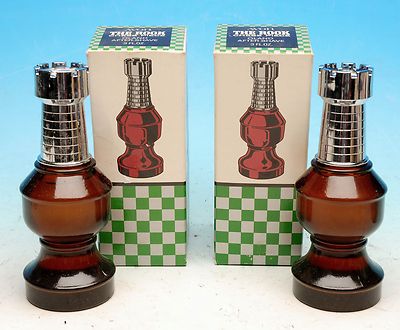  2 AVON ROOK CHESS PIECES COLLECTIBLE DECANTER OLAND 3 OZ AFTER SHAVE NEW IN BOX