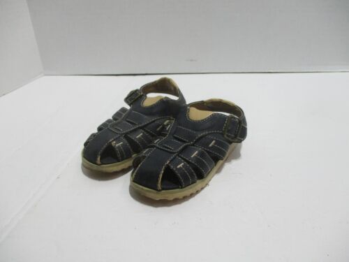 Ugg Baby Sandals Shoes 8 Blue Close Toe Buckle Straps Low Top Flat Navy - Picture 1 of 10