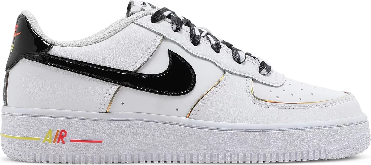 Nike Air Force 1 Low '07 LV8 White Black Mini Swoosh (GS)