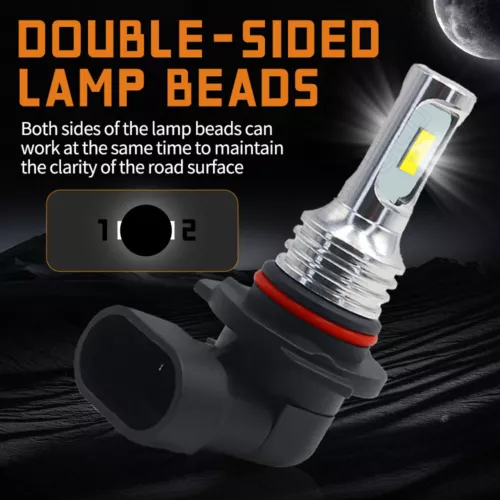9006 9005 LED Headlights Kit Combo Bulbs 10000K High Low BEAM Super White Bright - Picture 12 of 16