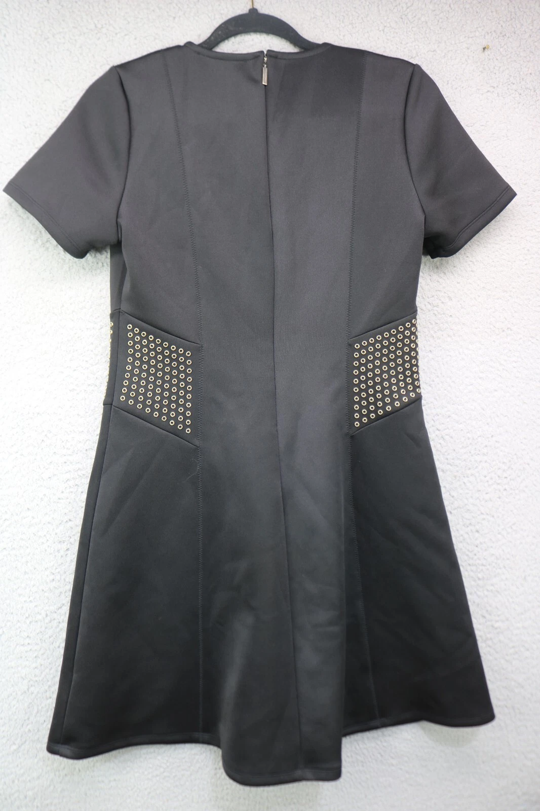 Abito Michael Kors nero scollo a V subacqueo manica corta taglia small