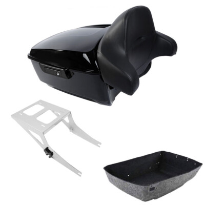 King Pack Trunk Backrest Mounting Rack Fit For Harley Tour Pak Fat Boy 2008-2017