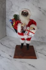 VINTAGE CHRISTMAS SANTA CLAUS ON STAND 11" RARE
