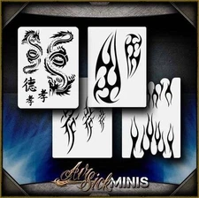 Mini Tribal Set Airbrush Stencil Template Airsick