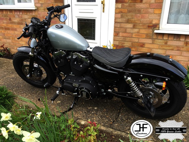 TWOTONE DIAMOND DARK RED CUSTOM FOR HARLEY SPORTSTER 883 1200  DUAL SEAT COVER