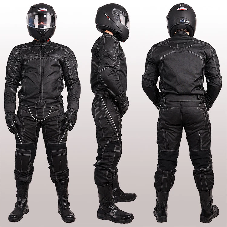 NEUE MOTORRADKOMBI JACKE + HOSE - AUS TEXTIL - MIT HERAUSNEHMBAREN PROTEKTOREN - Bild 2 von 4