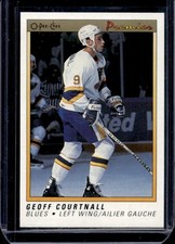 1990-91 O-Pee-Chee Premier Geoff Courtnall #18 Blues
