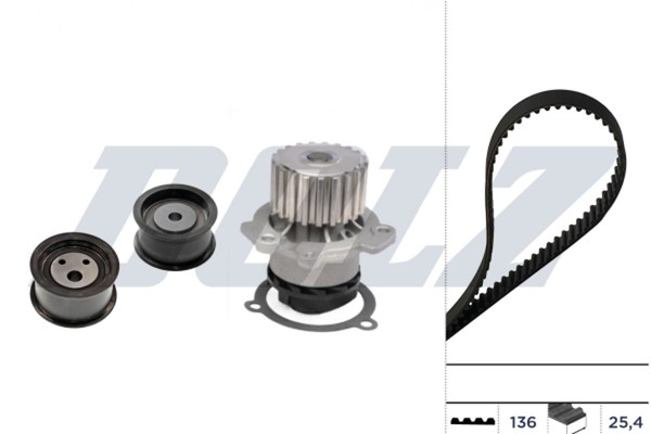 Dolz Wasserpumpe + Zahnriemensatz KD140 FüR Lada 110 2110 112 2112 111 2111 16V-image