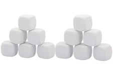 2.5 Inch White EVA Foam Dices for Kids Graffiti, Building Blocks,Creative Pai...