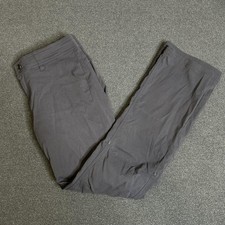 PrAna Pants Womens 8 Gray Nylon Stretch Roll-Up Snap Hem Hiking Outdoor Travel