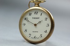   EXC     Tissot Pendant Pocket Watch White Dial Quartz from JAPAN