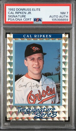 1992 Donruss Elite Autograph Cal Ripken Jr AUTO #548/5000!! PSA NM 7