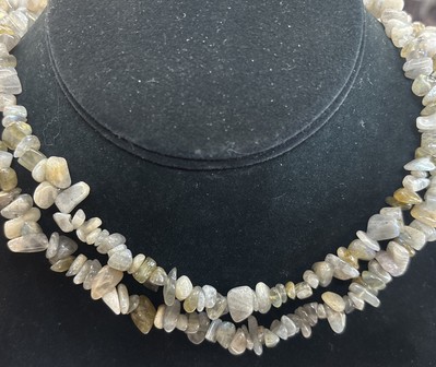 Labradorite chip beads 36 inch strand