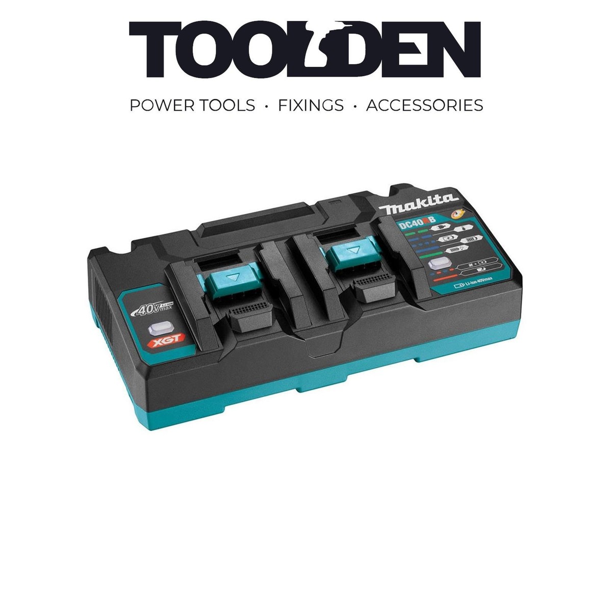 Makita DC40RB 40V Max XGT Li-ion Twin Port Rapid Battery Charger