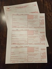 2025 IRS Tax Form Reporting Package- Three -1099-NEC, 1 Form 1096 No envelopes