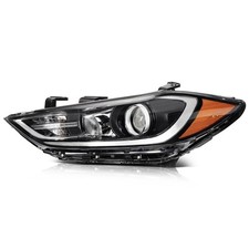 ECCPP Headlight Assembly For Hyundai Elantra 2017-2018 Driver Left Side Black