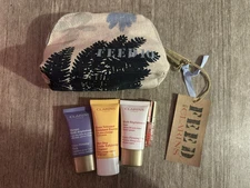 Clarins "Feed 10" Mixed Skincare Travel size Lot of 4 plus pouch NEW