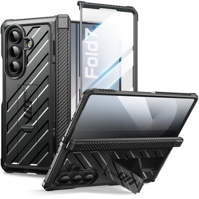 Handyhülle + Glas für Galaxy Z Fold7 Supcase Case Cover Schutz Hülle Schwarz