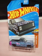 Hot Wheels '83 Chevy Silverado Diecast 1:64 Scale Black Widow Truckin' Along New