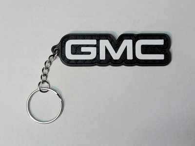 #ad GMC Keychain Hexagon Carbon Fiber Graphic Design Sierra Yukon Cannon Hummer $2.99
