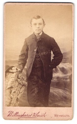 Photograph Billinghurst & Smith, Weymouth, Lower Bond Street, Young Boy with  