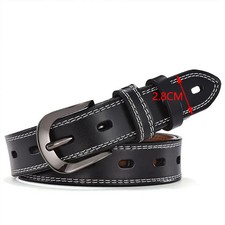 Genuine Leather Belt Women's Casual Adjustable Metal Pin Buckle Vintage Belts