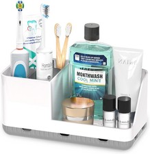 Toothbrush Holders for Bathroom Counter - Detachable Bathroom Organizer
