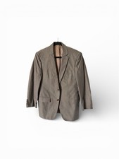 John Varvatos Blazer Jacket Men's 38 Gray striped Sport Coat Cotton 2 Button