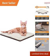 Self-Warming Cat Bed Pad Reversible Washable Small 21x17in for Indoor Use