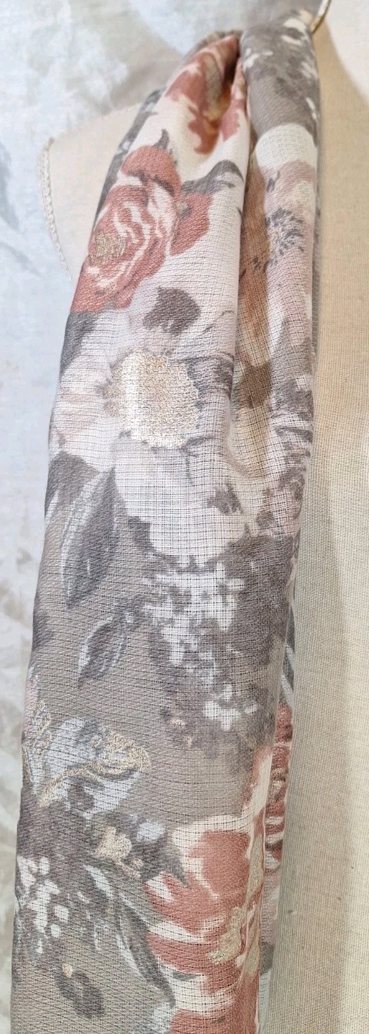 NWT APT.9 Oblong Floral Multifunctional Scarf/Wrap Metallic Accent Romantic Boho