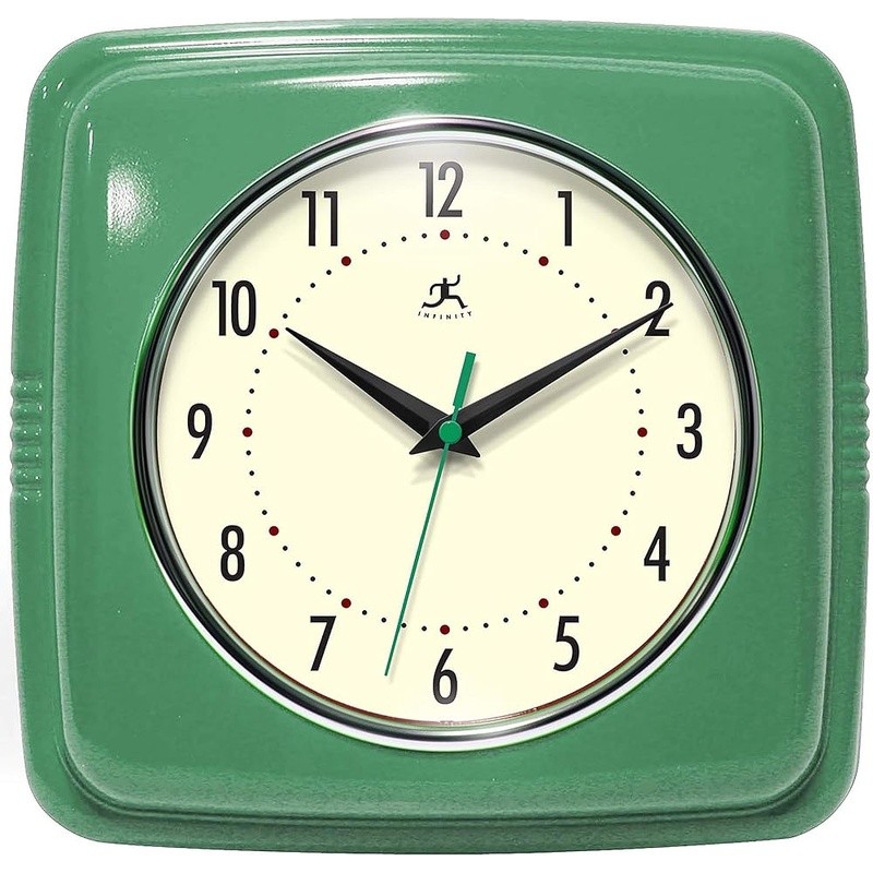 Silent Retro Wall Clock Non-Ticking Easy Read Battery Powered