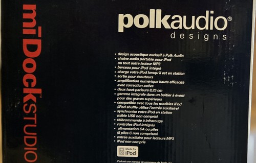 Polk Audio miDock Studio iPod 30 Pins AUX Speaker System | eBay