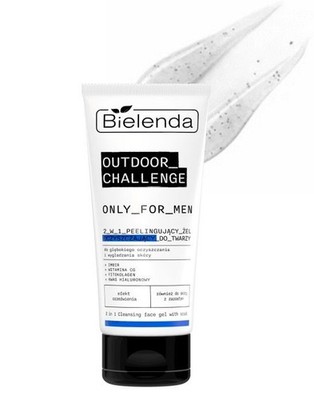 BIELENDA OUTDOOR CHALLENGE ONLY FOR MEN 2-IN-1 CLEANSING FACE GEL WITH SCRUB